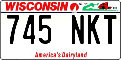 WI license plate 745NKT