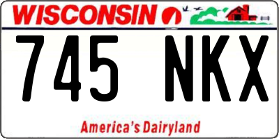 WI license plate 745NKX
