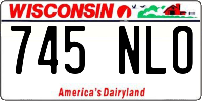 WI license plate 745NLO