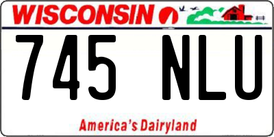 WI license plate 745NLU