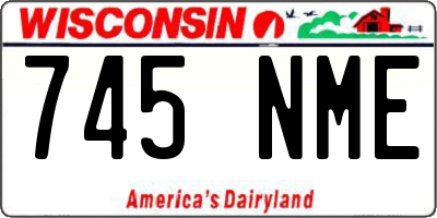 WI license plate 745NME