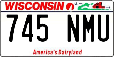 WI license plate 745NMU