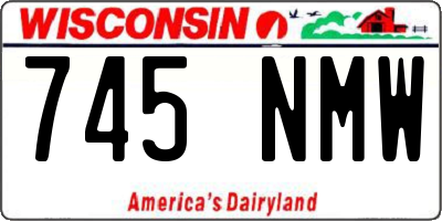 WI license plate 745NMW
