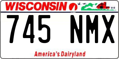 WI license plate 745NMX