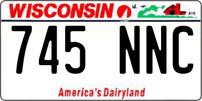 WI license plate 745NNC