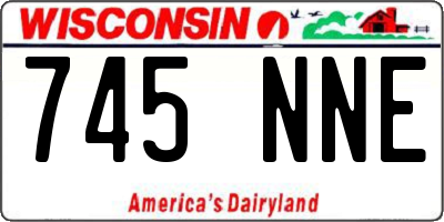WI license plate 745NNE