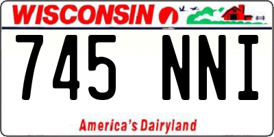 WI license plate 745NNI