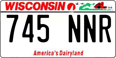 WI license plate 745NNR
