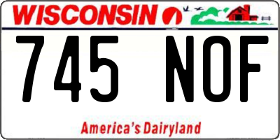 WI license plate 745NOF