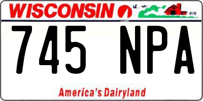WI license plate 745NPA
