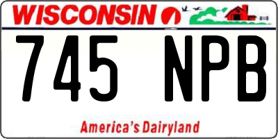 WI license plate 745NPB