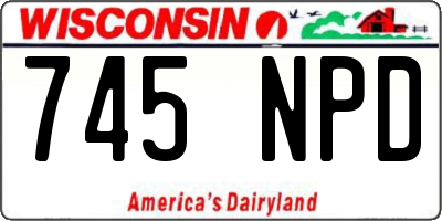WI license plate 745NPD