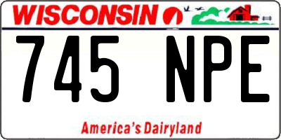 WI license plate 745NPE