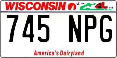 WI license plate 745NPG