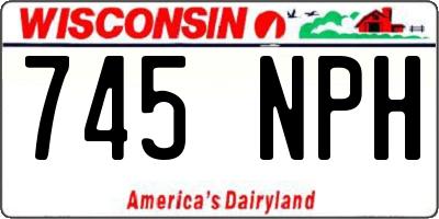 WI license plate 745NPH