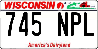 WI license plate 745NPL