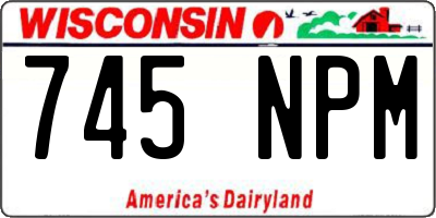 WI license plate 745NPM