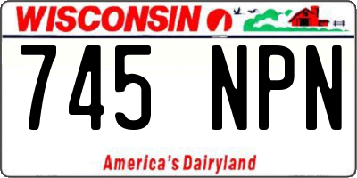 WI license plate 745NPN