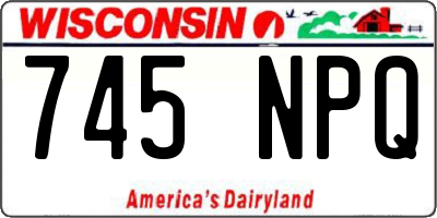 WI license plate 745NPQ