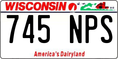 WI license plate 745NPS
