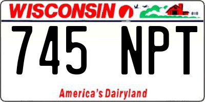 WI license plate 745NPT
