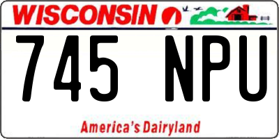 WI license plate 745NPU