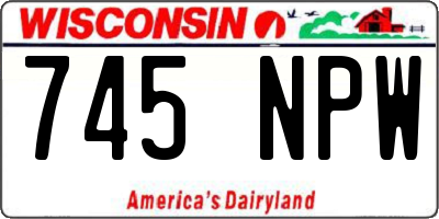 WI license plate 745NPW