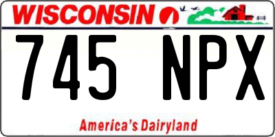 WI license plate 745NPX
