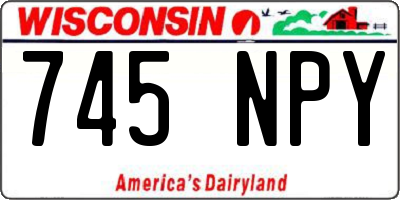WI license plate 745NPY