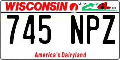 WI license plate 745NPZ