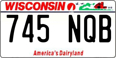 WI license plate 745NQB
