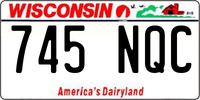 WI license plate 745NQC