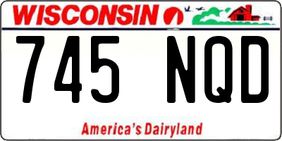 WI license plate 745NQD