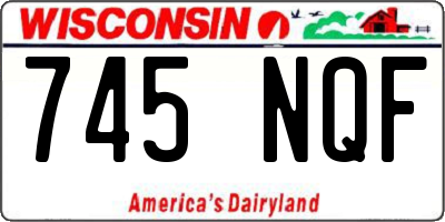 WI license plate 745NQF