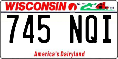 WI license plate 745NQI