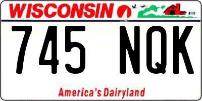 WI license plate 745NQK