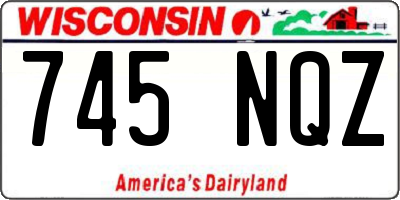 WI license plate 745NQZ