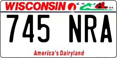 WI license plate 745NRA