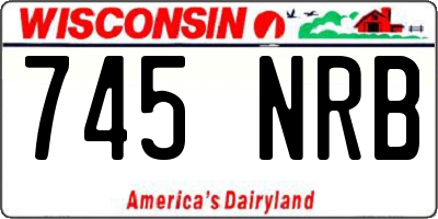 WI license plate 745NRB