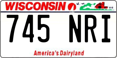 WI license plate 745NRI