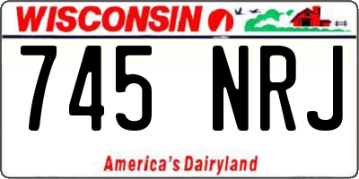 WI license plate 745NRJ