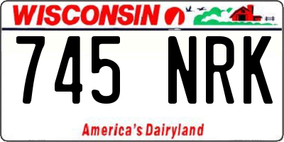 WI license plate 745NRK