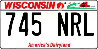WI license plate 745NRL
