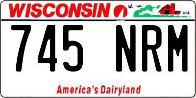 WI license plate 745NRM