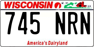 WI license plate 745NRN