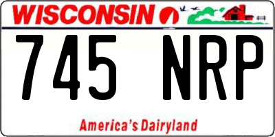 WI license plate 745NRP