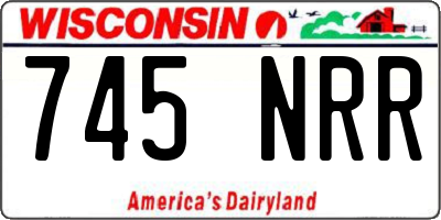 WI license plate 745NRR