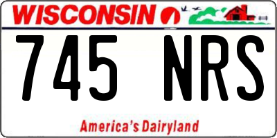 WI license plate 745NRS