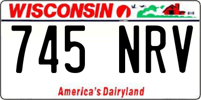 WI license plate 745NRV