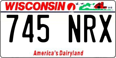 WI license plate 745NRX